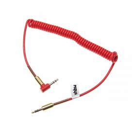 Produktbild: Kopfhörer-Kabel/AUX-Adapterkabel 3,5mm Stecker, 1,5m mit Knickschutz rot