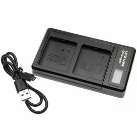 Produktbild: USB Dual-Ladegerät mit Display für Arlo/NETGEAR 308-10029-01 u.a. schwarz