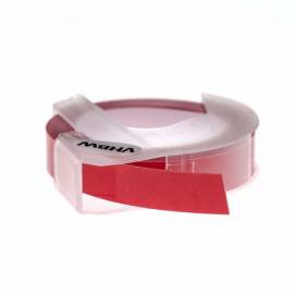 Produktbild: Prägeband-Schriftband-Kassette ers. Dymo 0898120, 9mm, weiß auf dunkelrosa