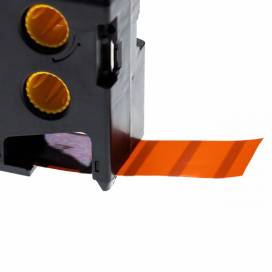 Produktbild: Schriftband-Kassette Vinyl ersetzt Dymo 1868767, 19mm, schwarz auf orange