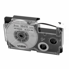 Produktbild: Schriftband-Kassette ersetzt Casio XR-9GWE 9mm, schwarz auf weiß