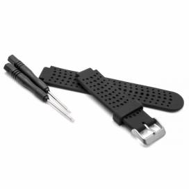 Produktbild: Silikon Armband schwarz für Garmin Forerunner 25 für Herren + Werkzeug