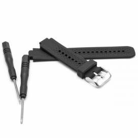 Produktbild: Silikon Armband schwarz für Garmin Forerunner 25 für Frauen + Werkzeug