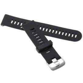 Produktbild: Silikon Armband 20mm für Garmin Forerunner 245 Music u.a., schwarz
