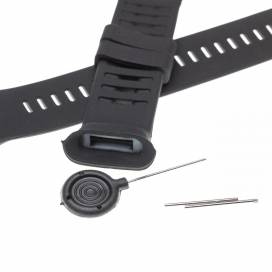 Produktbild: Silikon Armband 21mm für Polar Vantage V, schwarz + Werkzeug