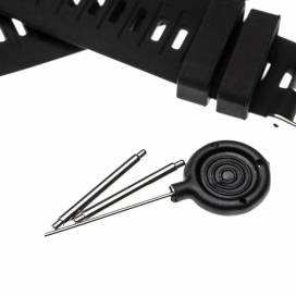 Produktbild: Silikon Armband für Garmin Instinct, schwarz + Werkzeug