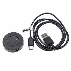 Produktbild: USB Ladekabel + Ladestation für Huawei Honor Watch GS Pro, schwarz, 1m