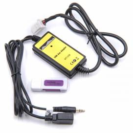 Produktbild: AUX-Wechsler-Adapter für USB Stick, SD Karte an Toyota 12 Pin Anschluss