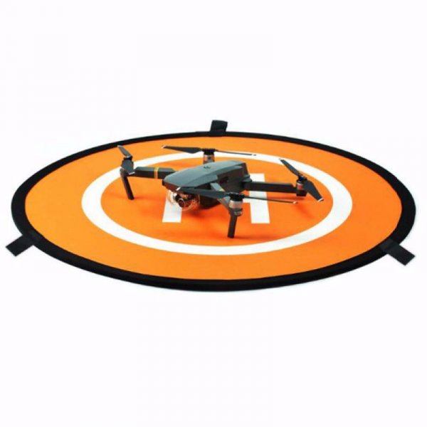 Produktbild: vhbw Landematte schwarz / orange passend für diverse Drohnen