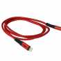 Produktbild: vhbw 2in1 Datenkabel USB Typ C auf Lightning, Nylon, 1m, rot-schwarz