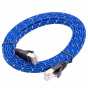 Produktbild: Ethernet Kabel Cat7, flach, 10 Gigabit, RJ45 Stecker, blau, 1,80m