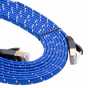 Produktbild: Ethernet Kabel Cat7, flach, 10 Gigabit, RJ45 Stecker, blau, 3m