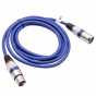 Produktbild: DMX-Kabel XLR Stecker auf XLR Buchse, 3-polig, PVC, blau