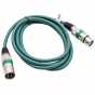 Produktbild: DMX-Kabel XLR Stecker auf XLR Buchse, 3-polig, PVC, grün