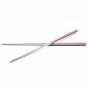 Produktbild: 1Paar elegante Ess-Stäbchen aus Edelstahl, rosa-silber