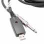 Produktbild: Adapterkabel/ Audiokabel/ Gitarrenkabel USB 2.0 Stecker auf 6,35mm Klinke