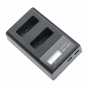 Produktbild: Dual-Ladegerät (Micro USB / Type C) für GoPro Hero 5 u.a., mit Display